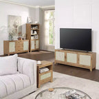 Set di 2 librerie a 7 ripiani in canna Sheridan Modern - Manhattan Comfort