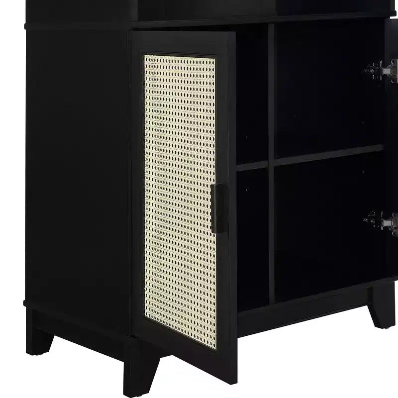 Set di 2 librerie a 7 ripiani in canna Sheridan Modern - Manhattan Comfort