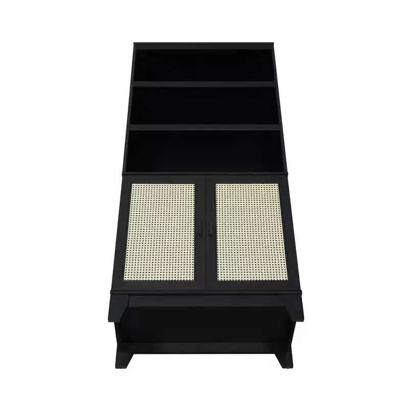 Set di 2 librerie a 7 ripiani in canna Sheridan Modern - Manhattan Comfort