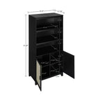 Set di 2 librerie a 7 ripiani in canna Sheridan Modern - Manhattan Comfort