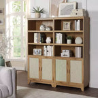Set di 2 librerie a 7 ripiani in canna Sheridan Modern - Manhattan Comfort