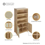Set di 2 librerie a 7 ripiani in canna Sheridan Modern - Manhattan Comfort