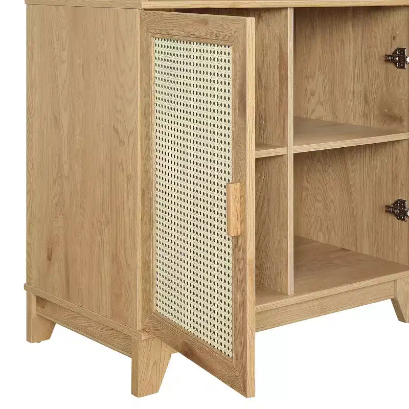 Set di 2 librerie a 7 ripiani in canna Sheridan Modern - Manhattan Comfort