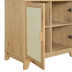 Set di 2 librerie a 7 ripiani in canna Sheridan Modern - Manhattan Comfort