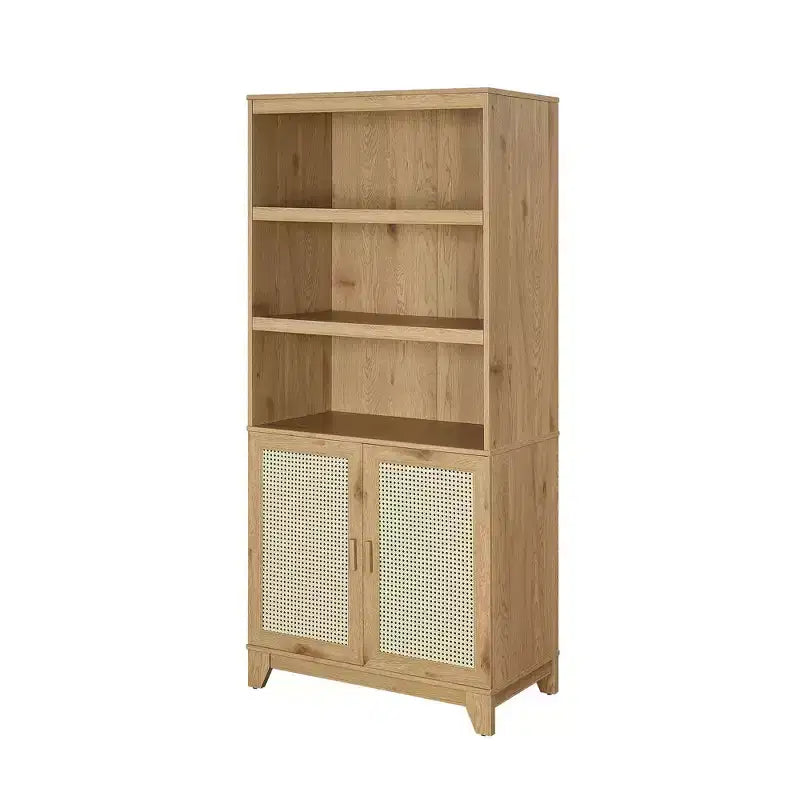 Set di 2 librerie a 7 ripiani in canna Sheridan Modern - Manhattan Comfort