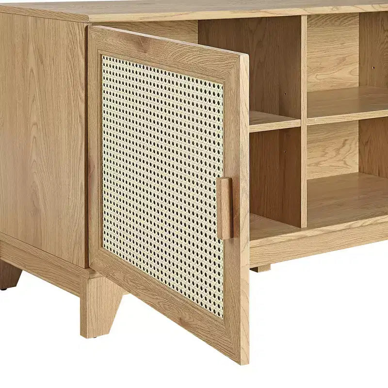 Mobile TV Sheridan Modern 6 ripiani in canna per TV fino a 55" - Manhattan Comfort