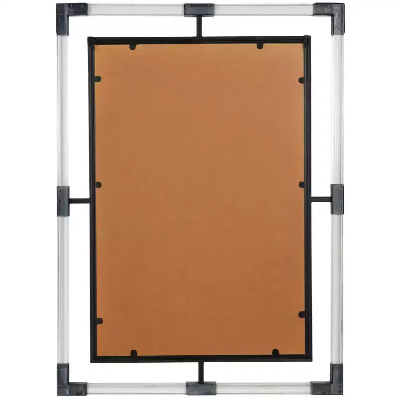 Specchio da parete a doppia cornice in metallo 38x28 con acrilico - Olivia & May