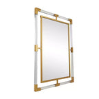 Specchio da parete a doppia cornice in metallo 38x28 con acrilico - Olivia & May