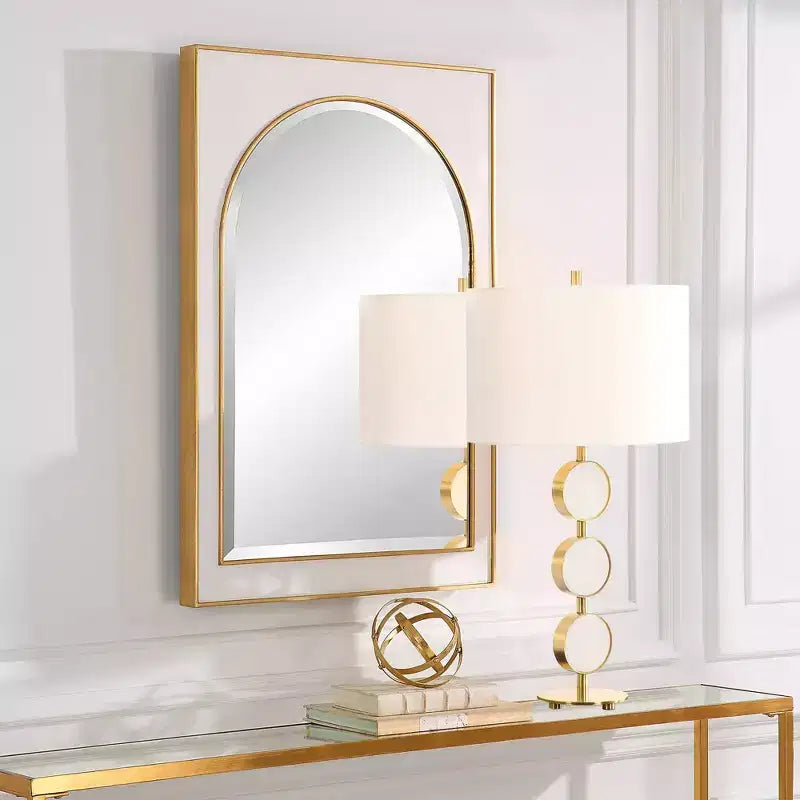 Specchio da Parete Uttermost Crisanta in Foglia d'Oro Anticata 25 x 37 1/2