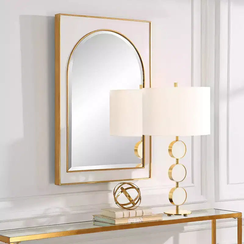 Specchio da Parete Uttermost Crisanta in Foglia d'Oro Anticata 25 x 37 1/2