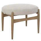 Panca Uttermost Acrobat in Tessuto Bianco Sporco Testurizzato 24 1/2W