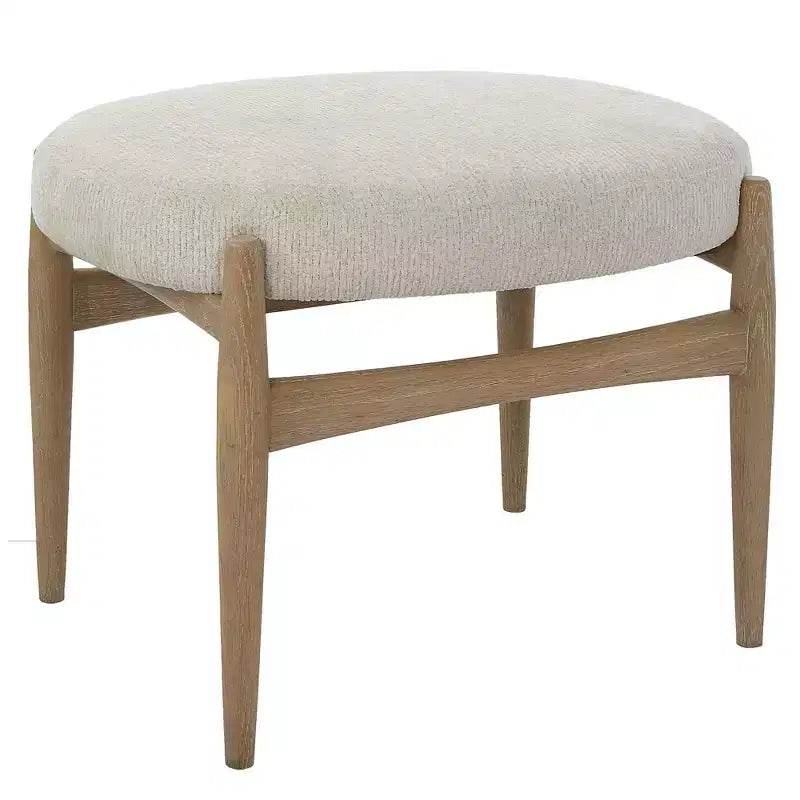 Panca Uttermost Acrobat in Tessuto Bianco Sporco Testurizzato 24 1/2W