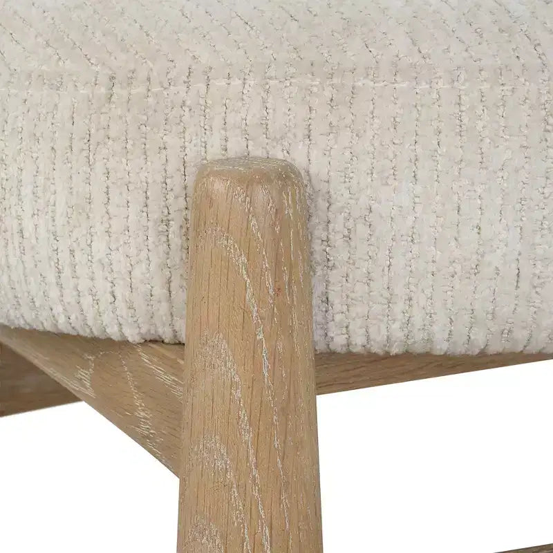 Panca Uttermost Acrobat in Tessuto Bianco Sporco Testurizzato 24 1/2W
