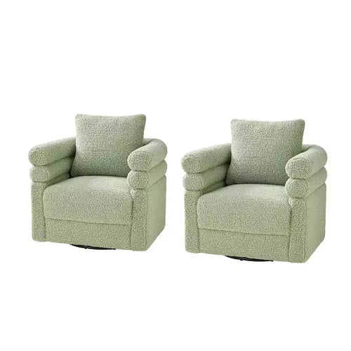 Arturo Modern Swivel Chair with Two Pillow Set of 2|ART OF LIVING DESIGNS-SAGE