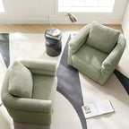 Poltrona girevole Arturo moderna con due cuscini set da 2 | ART OF LIVING DESIGNS-SAGE
