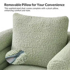 Poltrona girevole Arturo moderna con due cuscini set da 2 | ART OF LIVING DESIGNS-SAGE