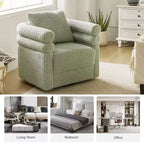 Poltrona girevole Arturo moderna con due cuscini set da 2 | ART OF LIVING DESIGNS-SAGE