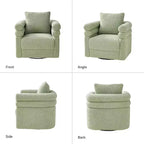 Poltrona girevole Arturo moderna con due cuscini set da 2 | ART OF LIVING DESIGNS-SAGE