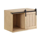 Tavolino galleggiante in legno con mobiletto Cates di Kate and Laurel