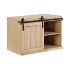 Kate and Laurel Cates Wood Floating Side Table with Cabinet