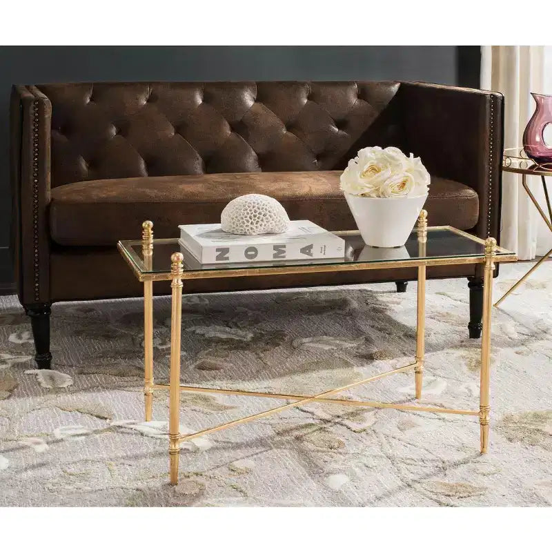 Tavolino da caffè Tait - Oro/Vetro - Safavieh
