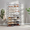 Shoe Rack with Shelves for Closet Entryway Shoe Organizer,Easy to Assemble Metal Shoe Storage Shelf,Black