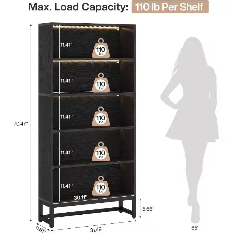 Libreria a 5 ripiani autoportante Lantine 70.8 Tall