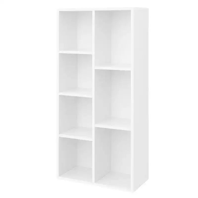 VASAGLE Libreria, Scaffale con 7 Scomparti, Scaffali Indipendenti e Organizzatore a Cubi, Bianco