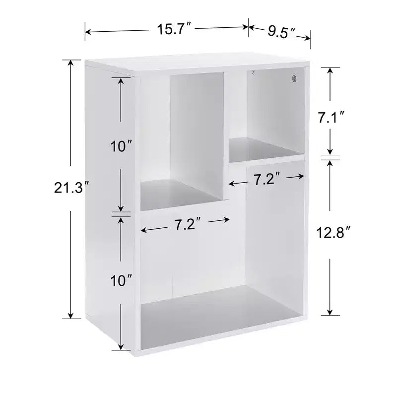 VECELO Libreria a 3 Ripiani Autoportante per Ufficio Casa Soggiorno Organizzatore per Esposizione Aperta Scaffale per Libri, Finitura Rovere Arredamento