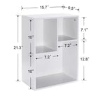 VECELO Libreria a 3 Ripiani Autoportante per Ufficio Casa Soggiorno Organizzatore per Esposizione Aperta Scaffale per Libri, Finitura Rovere Arredamento
