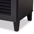 Scarpiera Coolidge Baxton Studio con ripiani in legno e cassetto