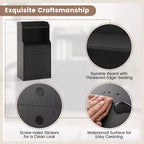 Cassettiera a 3 cassetti Costway 44, mobile organizer in legno alto con 2 ripiani aperti, nero/bianco/noce