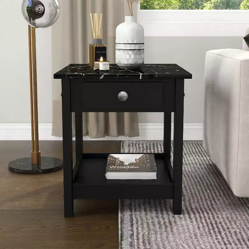 Set tavolino da salotto Minsay Transitional 4 pezzi con ripiano in finto marmo - HOMES: Inside + Out