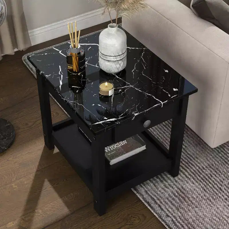 Set tavolino da salotto Minsay Transitional 4 pezzi con ripiano in finto marmo - HOMES: Inside + Out