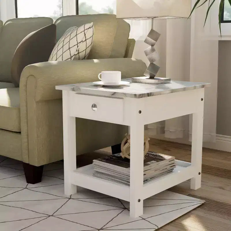 Set tavolino da salotto Minsay Transitional 4 pezzi con ripiano in finto marmo - HOMES: Inside + Out
