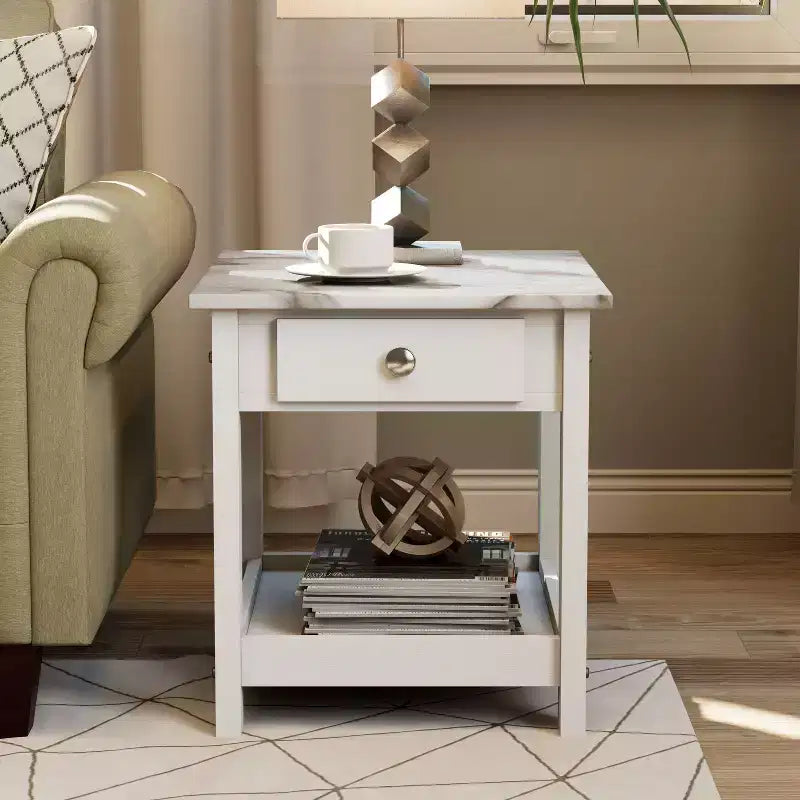 Set tavolino da salotto Minsay Transitional 4 pezzi con ripiano in finto marmo - HOMES: Inside + Out