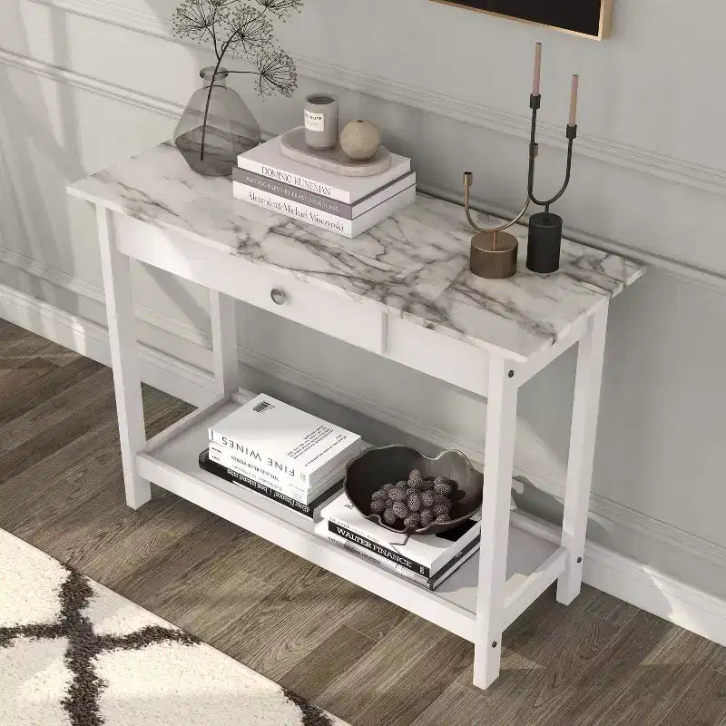 Set tavolino da salotto Minsay Transitional 4 pezzi con ripiano in finto marmo - HOMES: Inside + Out