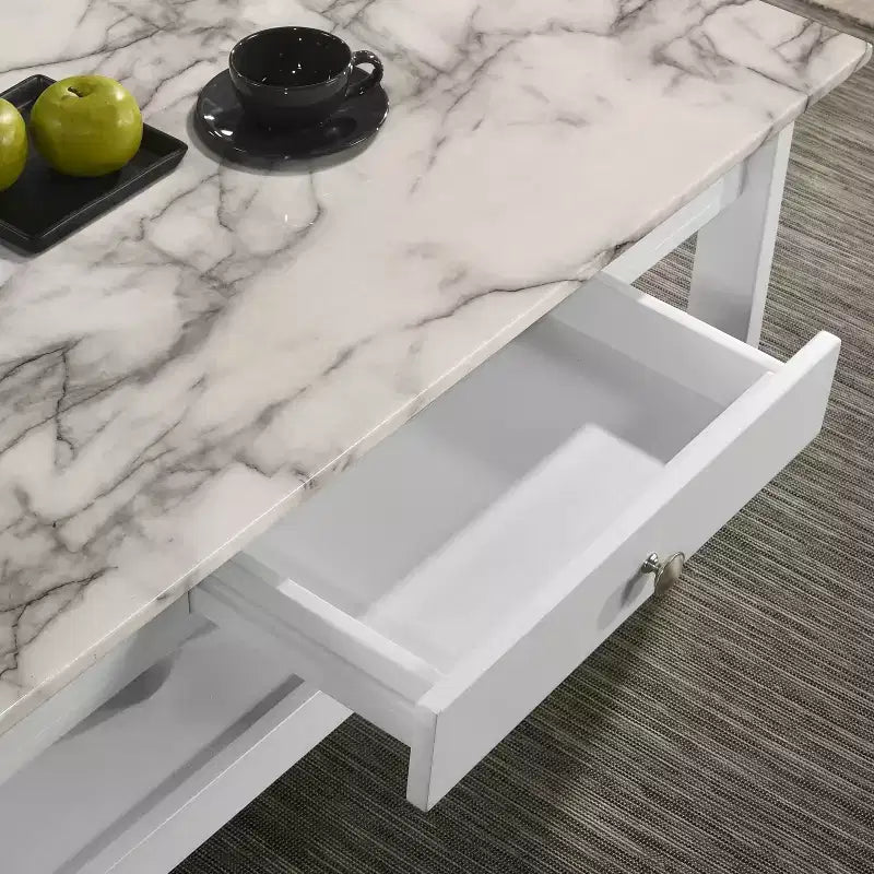 Set tavolino da salotto Minsay Transitional 4 pezzi con ripiano in finto marmo - HOMES: Inside + Out