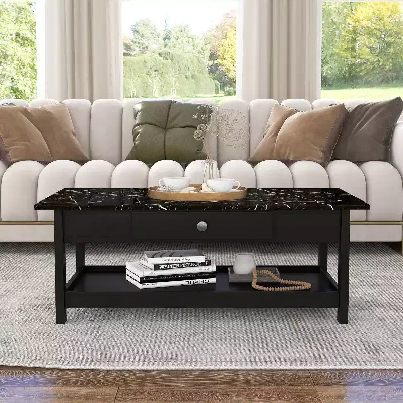 Set tavolino da salotto Minsay Transitional 4 pezzi con ripiano in finto marmo - HOMES: Inside + Out
