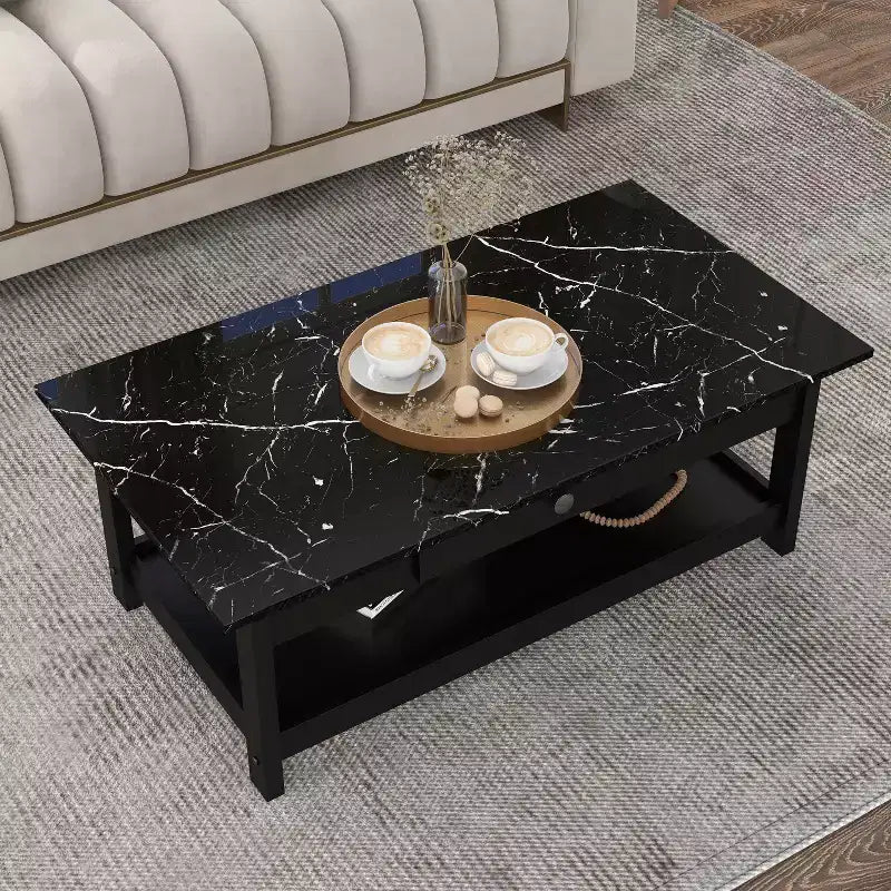Set tavolino da salotto Minsay Transitional 4 pezzi con ripiano in finto marmo - HOMES: Inside + Out