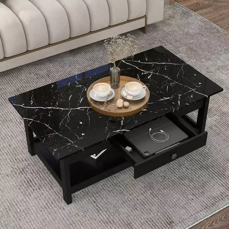 Set tavolino da salotto Minsay Transitional 4 pezzi con ripiano in finto marmo - HOMES: Inside + Out
