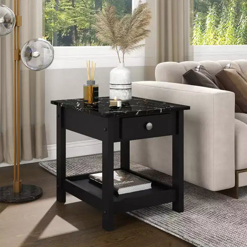 Set tavolino da salotto Minsay Transitional 4 pezzi con ripiano in finto marmo - HOMES: Inside + Out