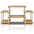 Furinno Mobile TV Design Semplice per TV fino a 30 Pollici, Tavolino Console Centro Media con Ripiano Aperto Reversibile, Nessun Utensile Necessario, Centro Intrattenimento, Faggio/Bianco