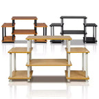 Furinno Mobile TV Design Semplice per TV fino a 30 Pollici, Tavolino Console Centro Media con Ripiano Aperto Reversibile, Nessun Utensile Necessario, Centro Intrattenimento, Faggio/Bianco