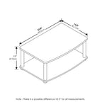 Furinno Industrial Mobile Rialzato per TV con 2 Ripiani Aperti, Console per TV Fino a 25 Pollici, Rovere Bianco