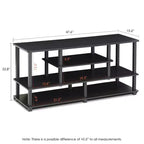 Furinno Mobile TV Grande a 4 Ripiani per TV fino a 55 Pollici, Tavolino Porta TV con Scaffali a Libreria Aperti e 2 Cassetti Contenitori