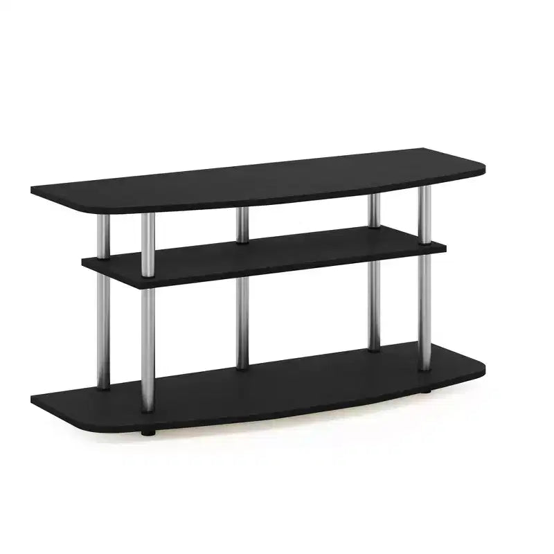 Furinno Mobile TV a 3 Ripiani Senza Attrezzi, Mobile Porta TV fino a 46 Pollici, Quercia Nera
