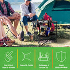 Tavolo Pieghevole da Campeggio Wakeman Outdoors, Nero