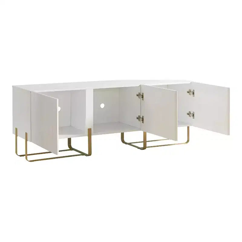 24/7 Shop At Home Mobile TV Forast Moderno a 3 Ante Contenitore per TV fino a 65 pollici