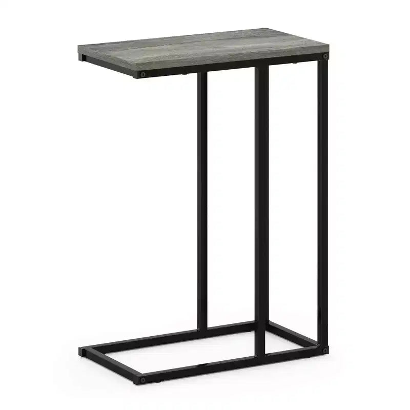 Tavolino da divano Furinno Modern Coffee Tray con vassoio, tavolino laterale divano, tavolino da salotto, stand console, tavolino TV, tavolino da snack per soggiorno e arredamento casa, rovere francese grigio